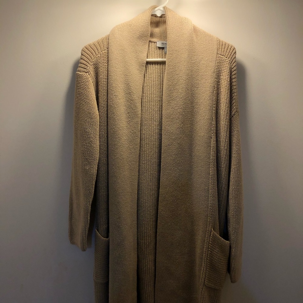 Tan long Kenneth Cole cardigan